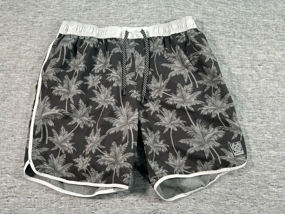 Dixxon Athletic Shorts Mens Extra Large Black Palm Trees Training Performance